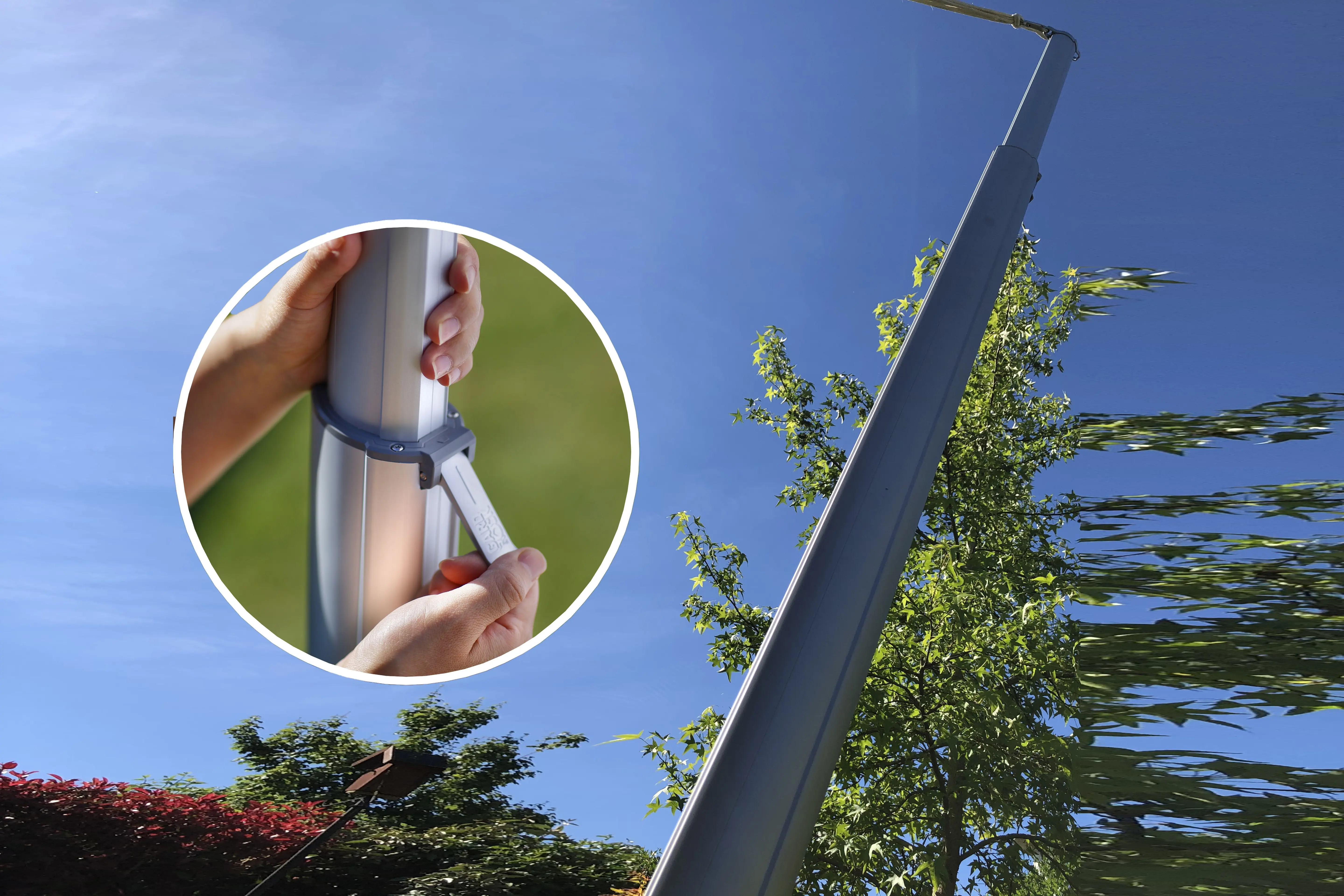 Telescopisch systeem met hefboom- en vergrendelmechanisme