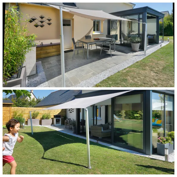 Schaduwzeil bevestigen aan veranda en terras Gard&Rock