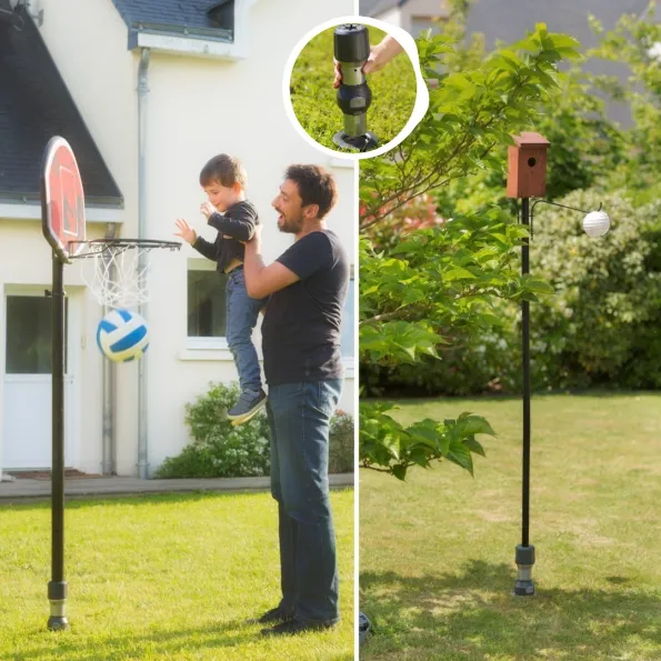 Gard&Rock-ankerpunt voor basketbalring en vogelvoeder, stevige bevestiging op gazon