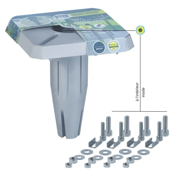 Kit ancrage parasol déporté amovible vissé au sol Gard&Rock