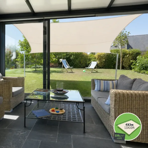 Kantelbare aluminium paal voor gespannen doek, schaduw op terras, zwembad en tuin