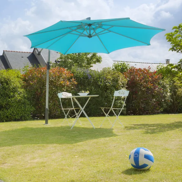 Offset parasolanker op hellend terrein Gard&Rock