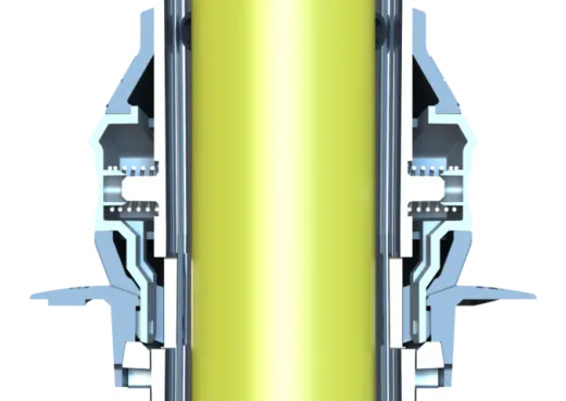 doorsnede van robuust mechanisme met versterkte materialen, ontwerp geoptimaliseerd voor stevigheid en duurzaamheid