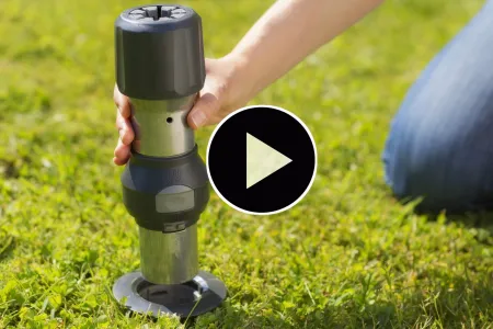 Vindingrijk grondtoestel voor stabiele plaatsing van palen, schaduwdoeken, hangmatten en tuinsportmateriaal.